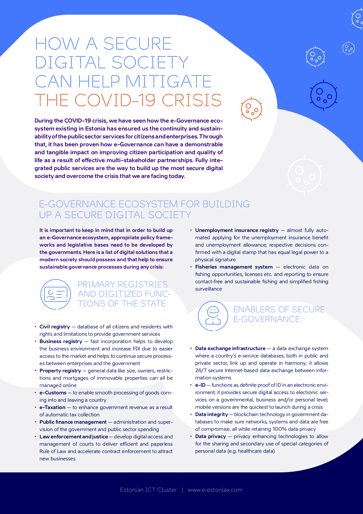 Experience of Estonia "How a secure digital society can help mitigate the COVID-19 crisis"